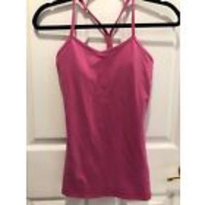 Lululemon Power Y Tank Pink Workout Sports Yoga
